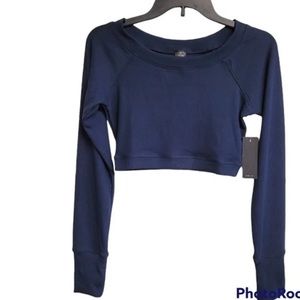 Free People Ribbed LS Crop